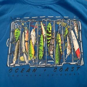 ✨Ocean & Coast Kids Fishing Adventure Tee - Blue